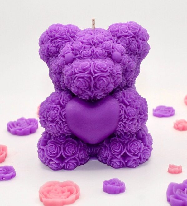 Bearly in Love Purple Candle