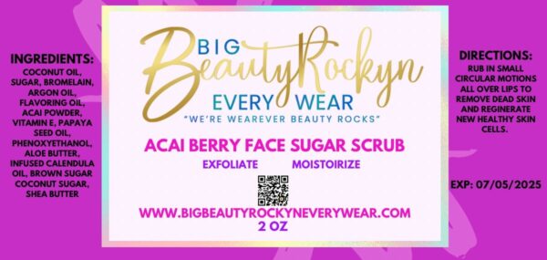 Big Beauty Açaí Berry Blossom  Sugar Scrub - Image 2