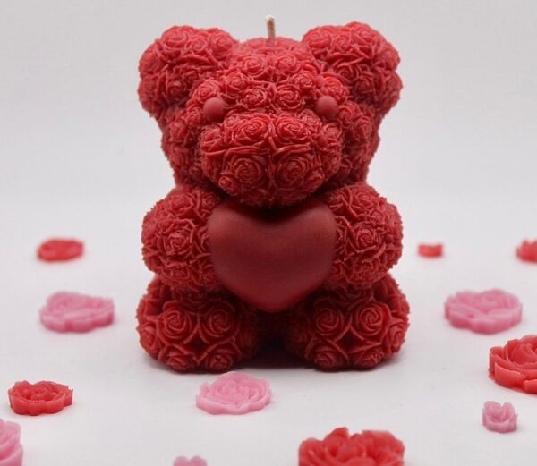 Bearly in Love Red Candle