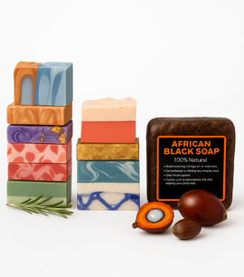 Artisanal and African Black Soap with Natural Ingredients